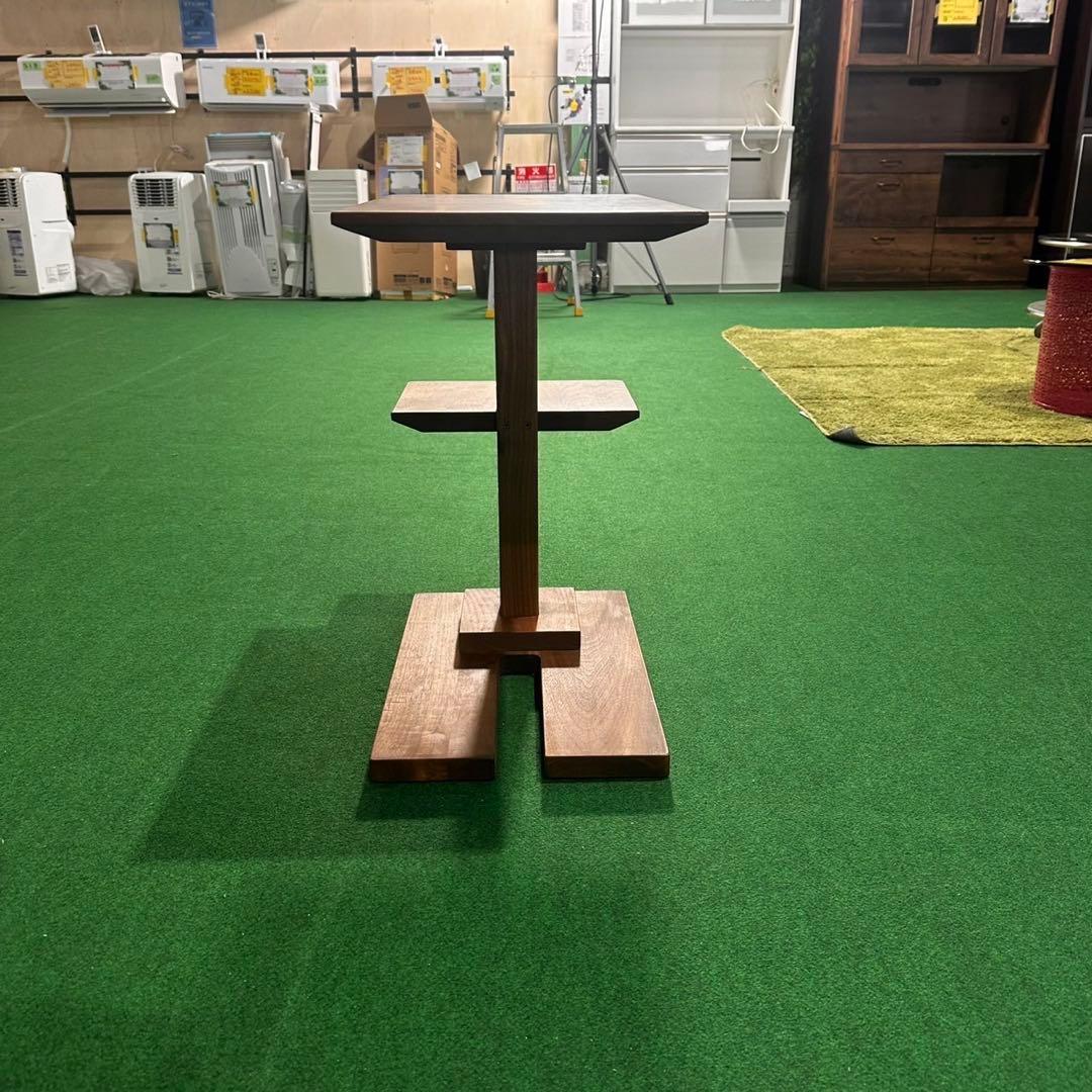 サイドテーブル 木製 コの字型 中棚付き シンプル 家具 B048