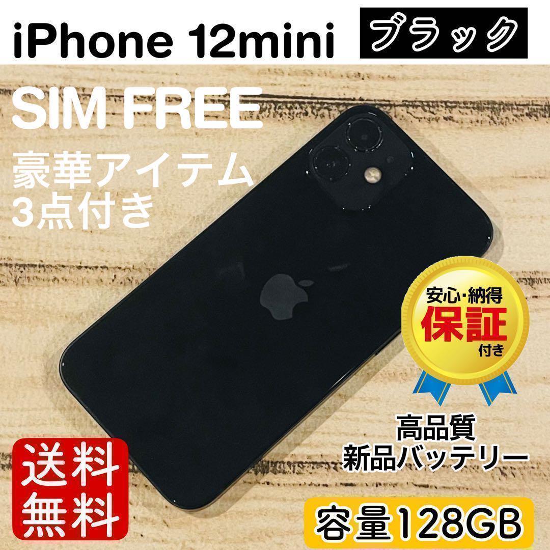 【動作良好】iPhone12mini ブラック 128GB SIMフリー 本体