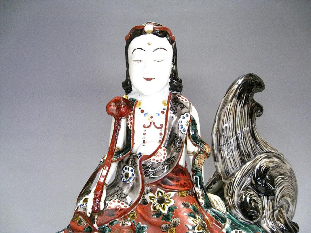 #江戸期 #古九谷 #色絵 #文殊菩薩像香炉 #茶道 #香道 #仏教美術 #古玩