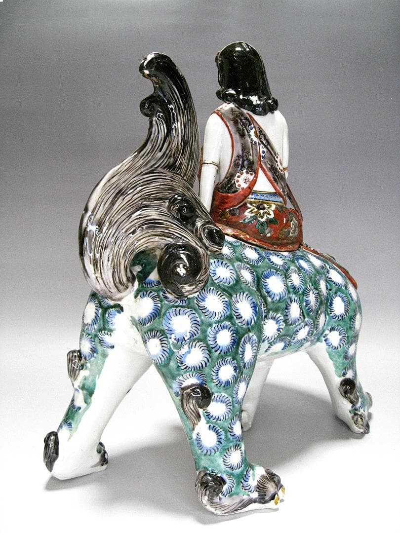 #江戸期 #古九谷 #色絵 #文殊菩薩像香炉 #茶道 #香道 #仏教美術 #古玩