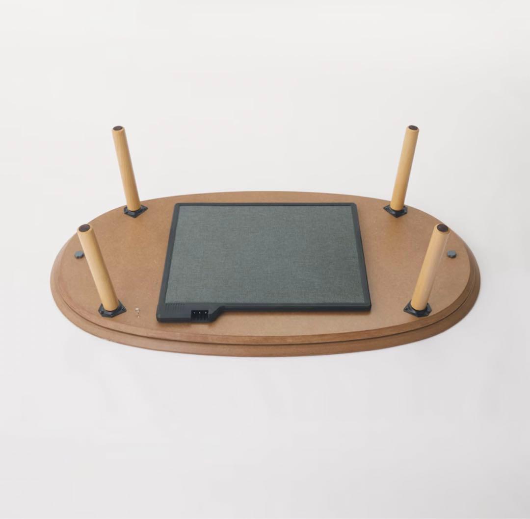 受取評価遅い方ご遠慮ください 楕円こたつテーブル（ナチュラル）こたつ布団付