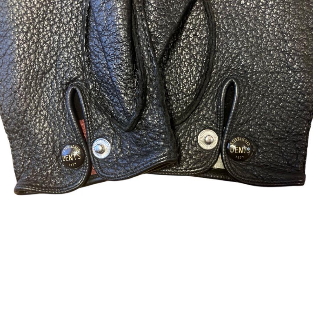 デンツ　ペッカリー　手袋　裏地なし　サイズ8H　BLACK