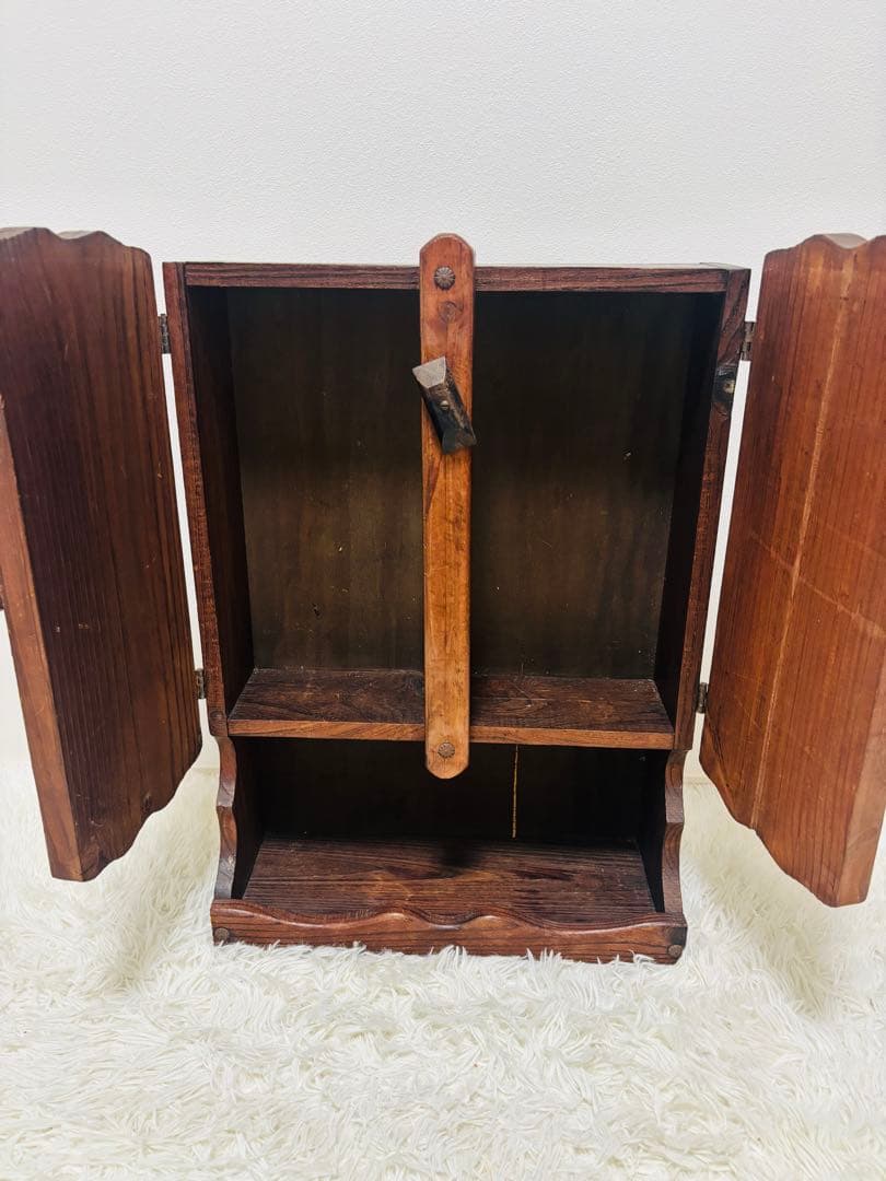 ★希少★ピエロ アンティーク調 木製飾り棚 ウォールキャビネット ウォールラック