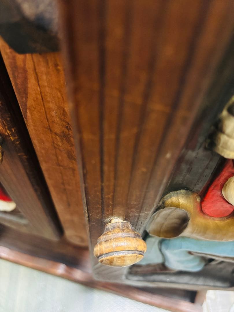 ★希少★ピエロ アンティーク調 木製飾り棚 ウォールキャビネット ウォールラック