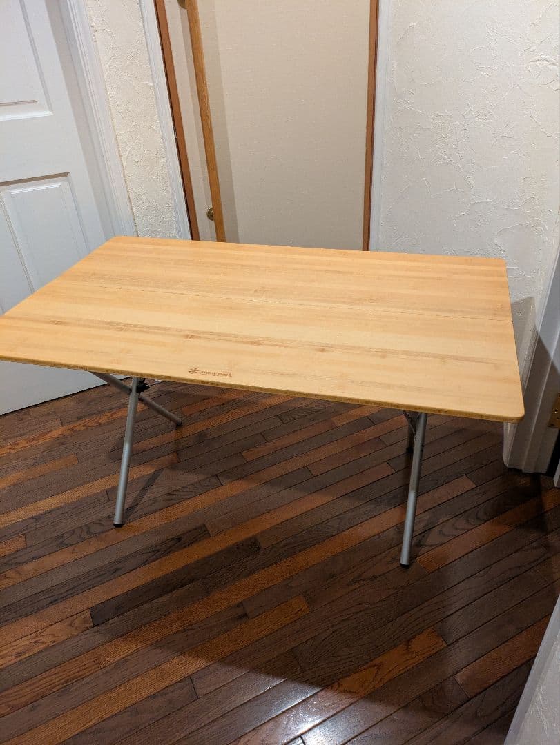  peak ワンアクションテーブルロング竹 収納ケース付き