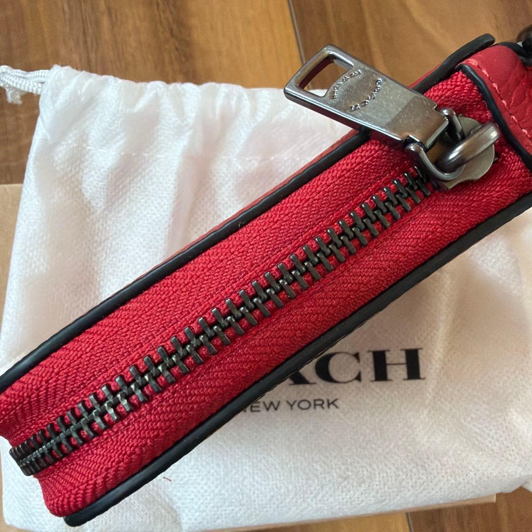 COACH レザー ケース レッド