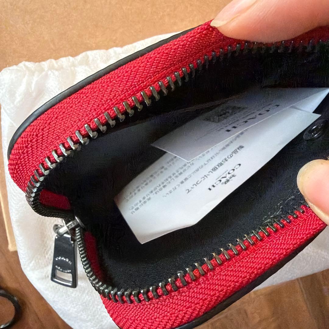 COACH レザー ケース レッド