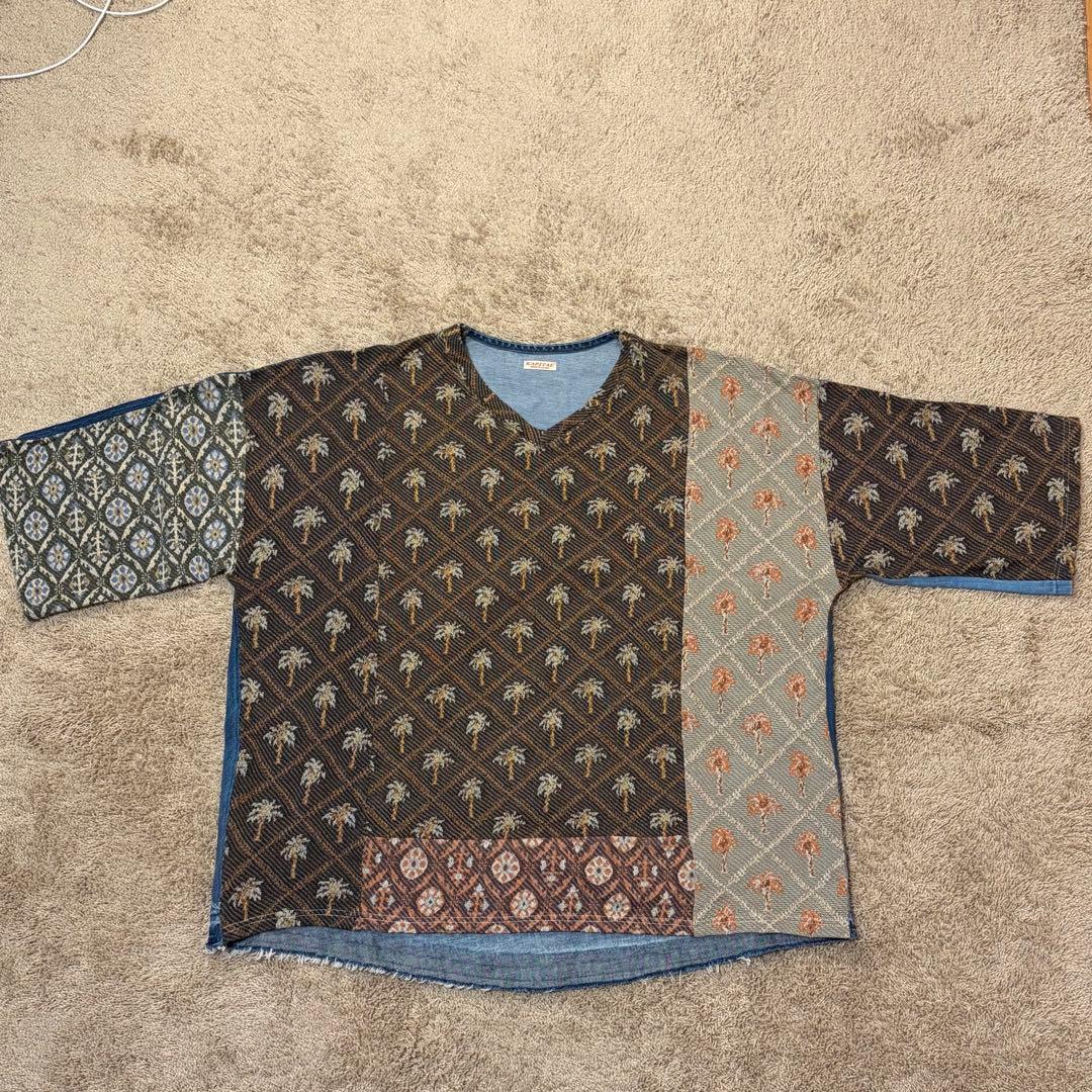 希少 KAPITAL キャピタル デニム パームツリー 再構築 プルオーバー