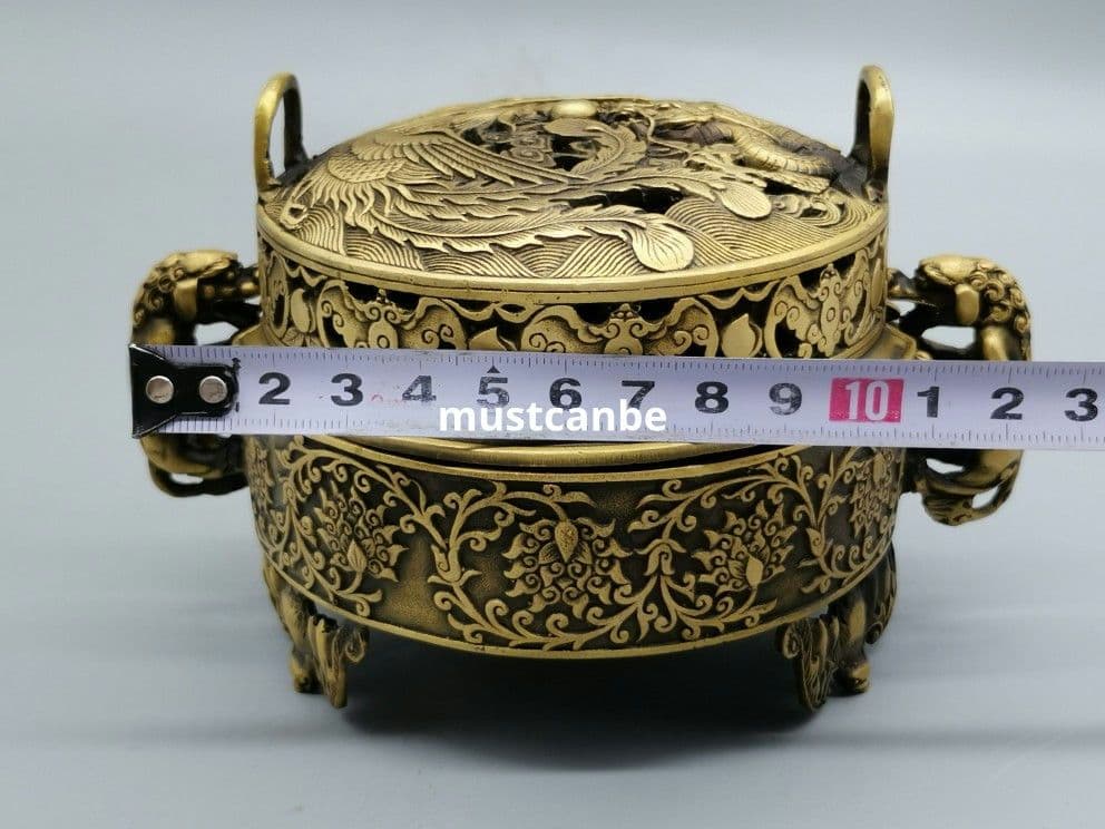 銅製 童子元宝炉 龍鳳香炉 室内薫香炉 香道具 茶道具 工芸品 置物