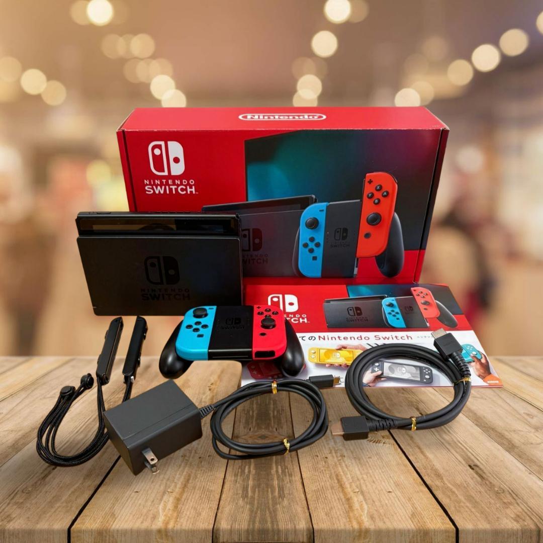【美品】Nintendo Switch本体（箱・付属品完備）