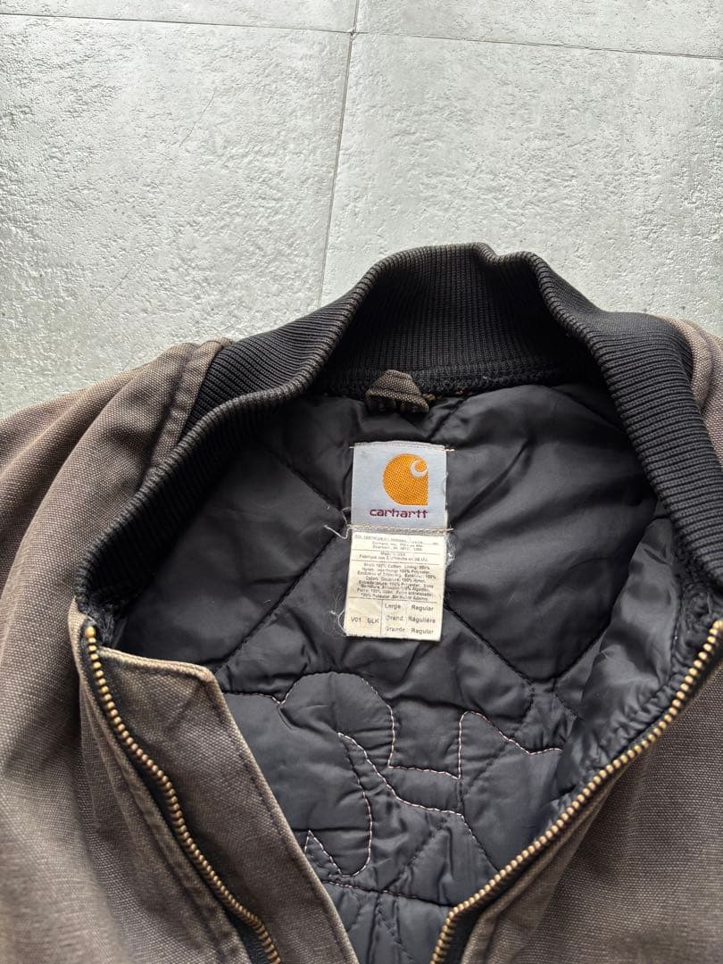 USA製　カーハート　ダックベスト　鬼フェード　ブラック　V01 BLK