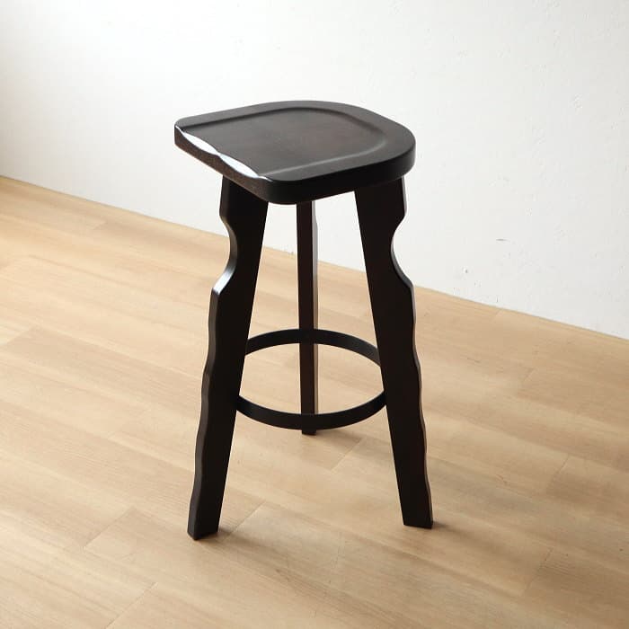 アンティーク カリモク カウンターイス 木製 ブナ材 レトロ