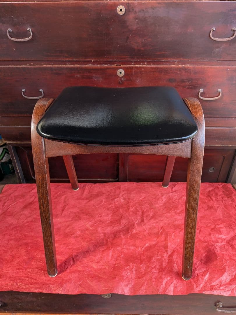 秋田木工　剣持勇　スタッキングチェア　アンティーク家具　黒