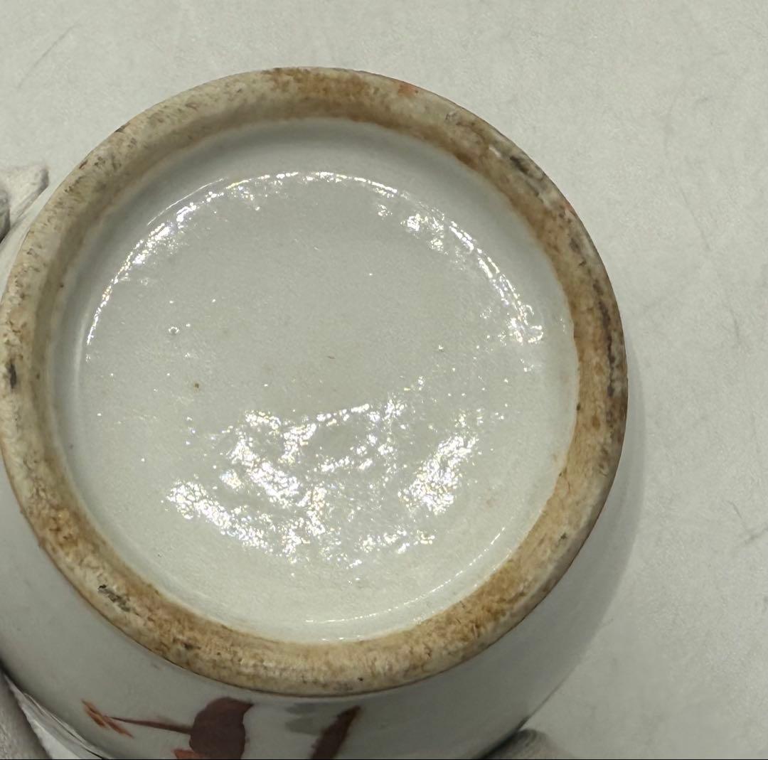 中国　清時代　粉彩　牡丹紋獅子耳瓶　天津興隆出品　送料込み251015