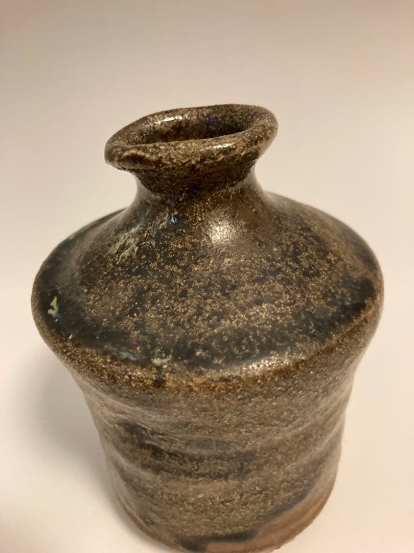 唐津　朝鮮唐津　時代　花入　徳利 一輪挿し　花生け 花瓶 骨董 黒唐津