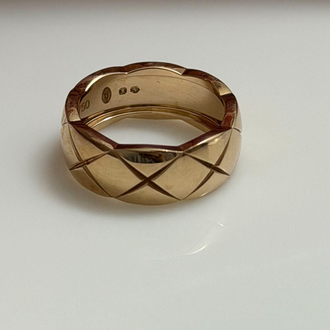 シャネル 18K ベージュゴールド ミディアムモデル ココクラッシュリング 指輪