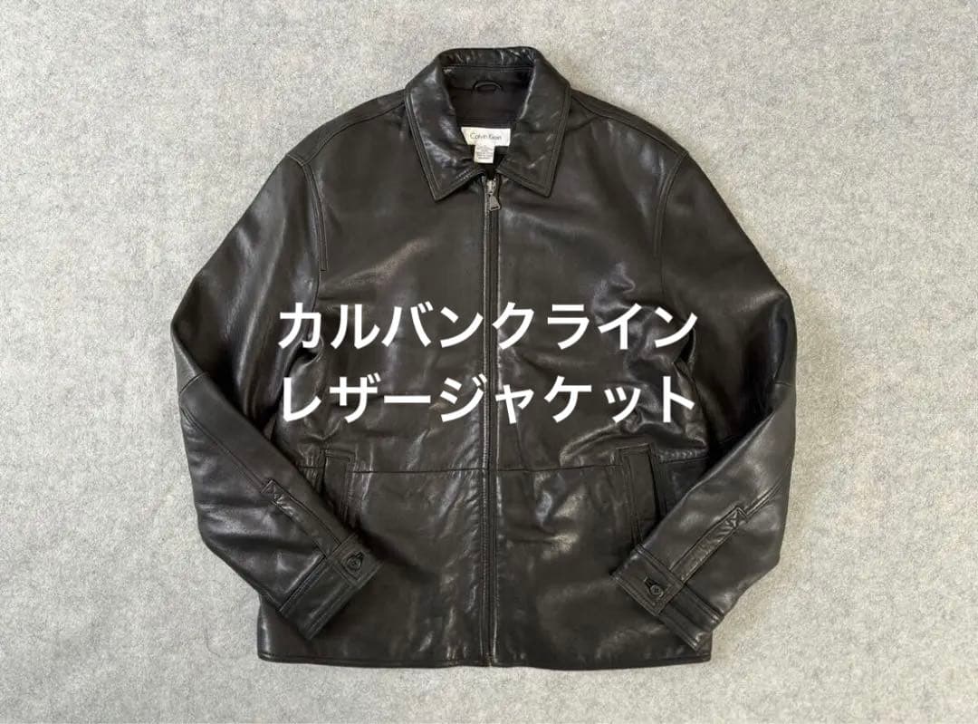 90s   カルバンクライン レザージャケット