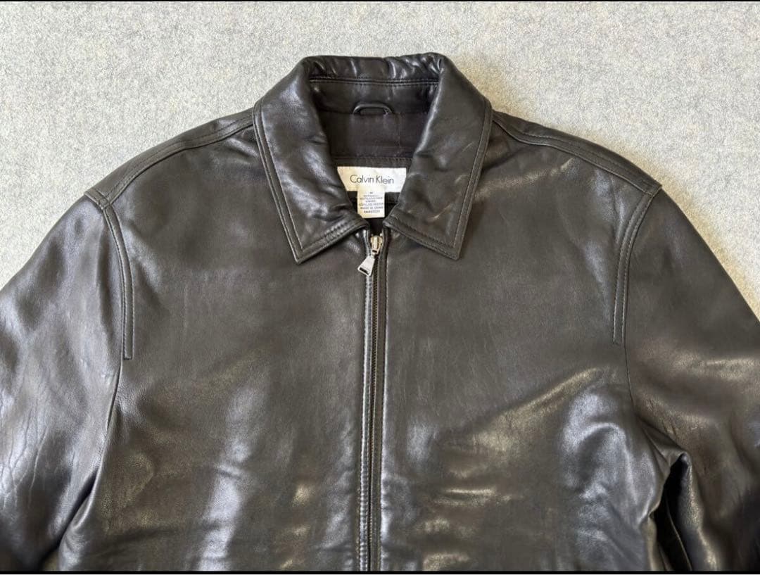 90s   カルバンクライン レザージャケット