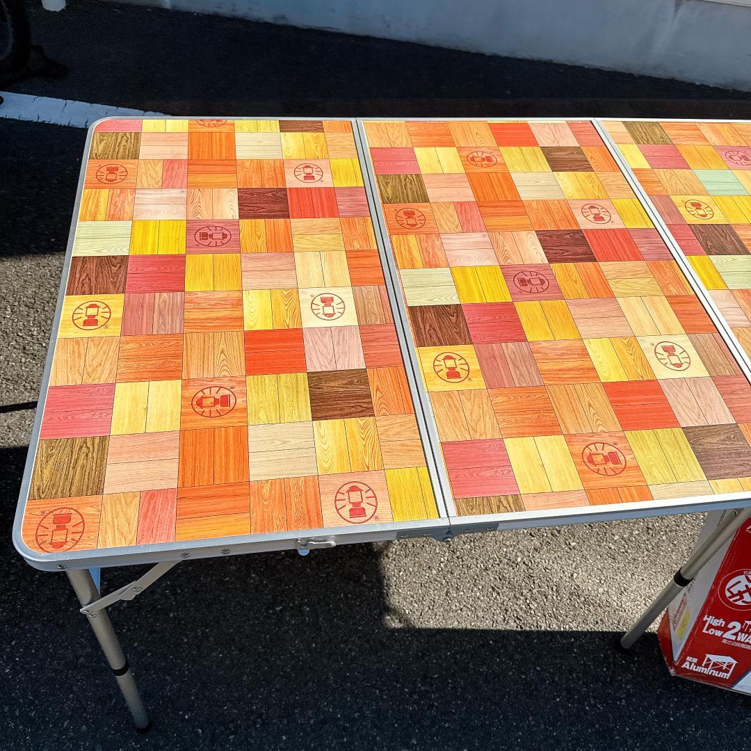 【美品】Coleman コールマン ナチュラルモザイク リビングテーブル180