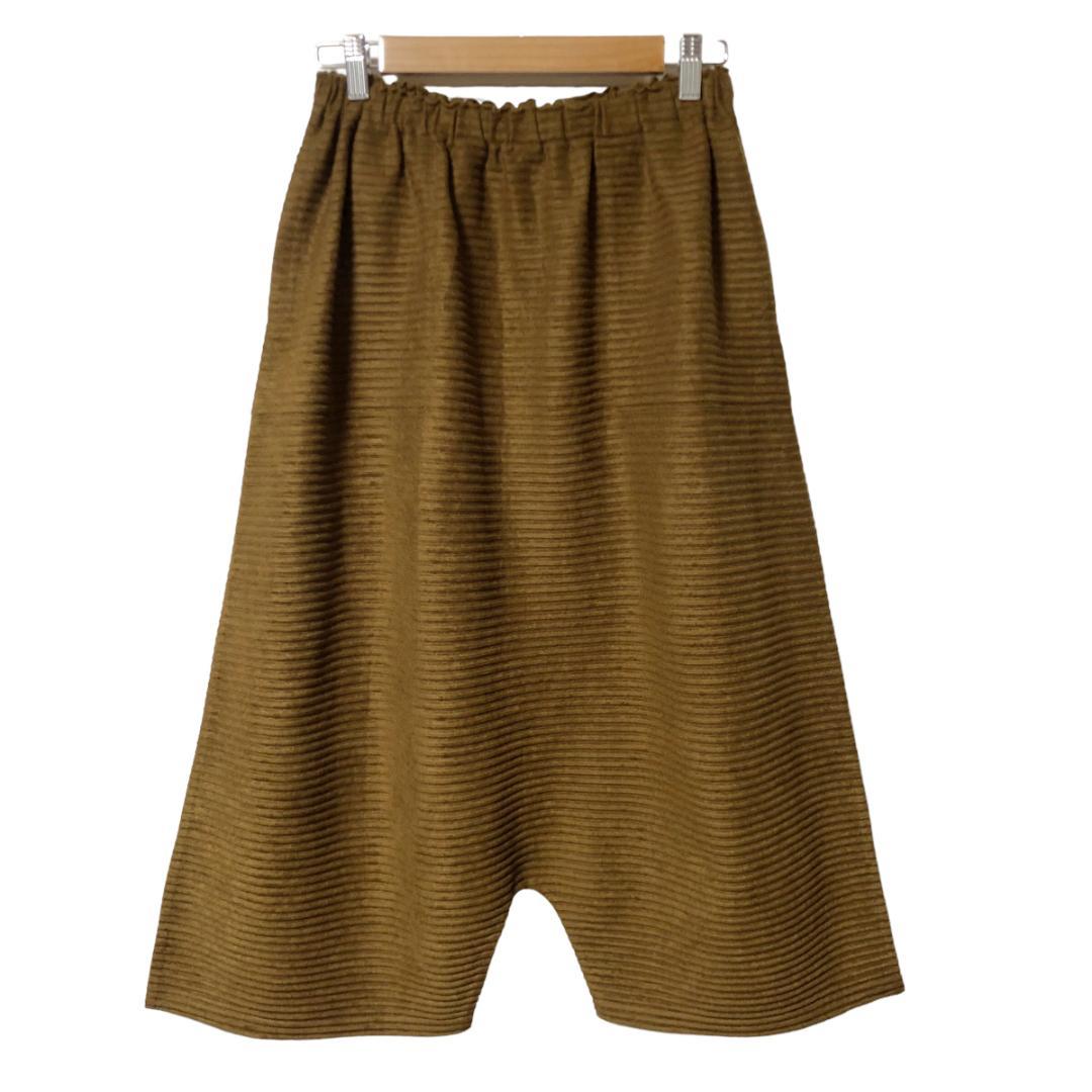me ISSEY MIYAKE プリーツ サルエルパンツ ワイド カーキベージュ
