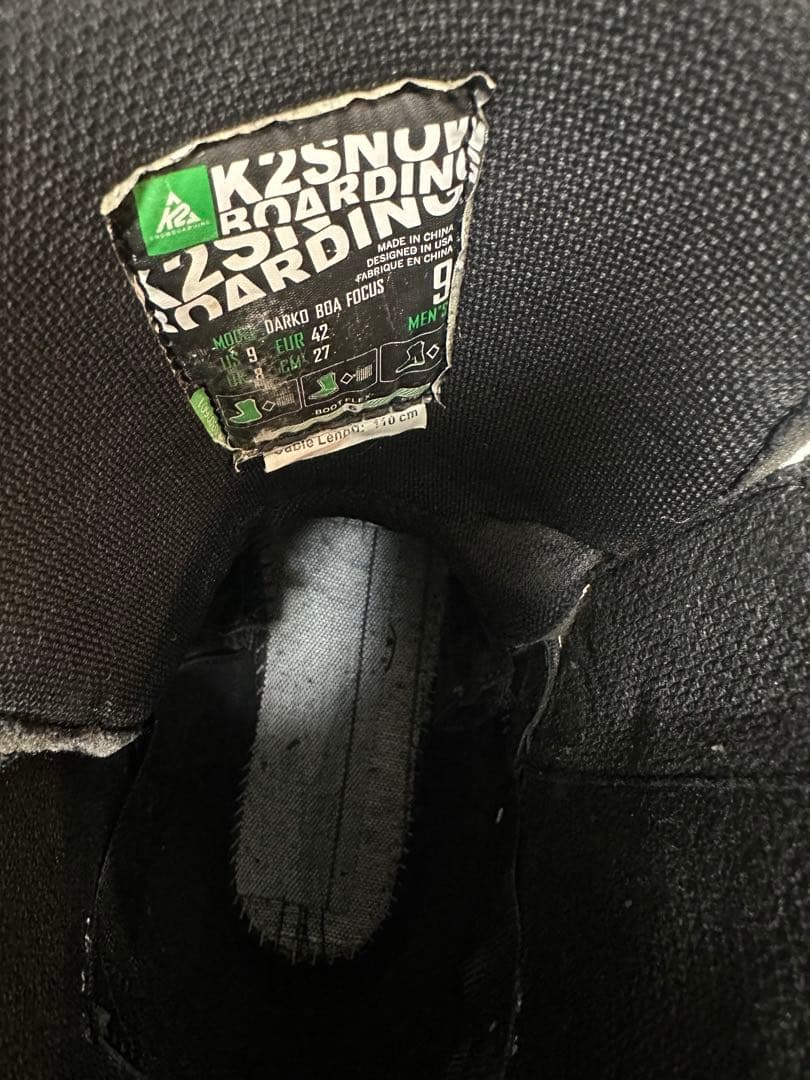 【27cm】k2 darko boa focus スノボーブーツ デュアルBOA