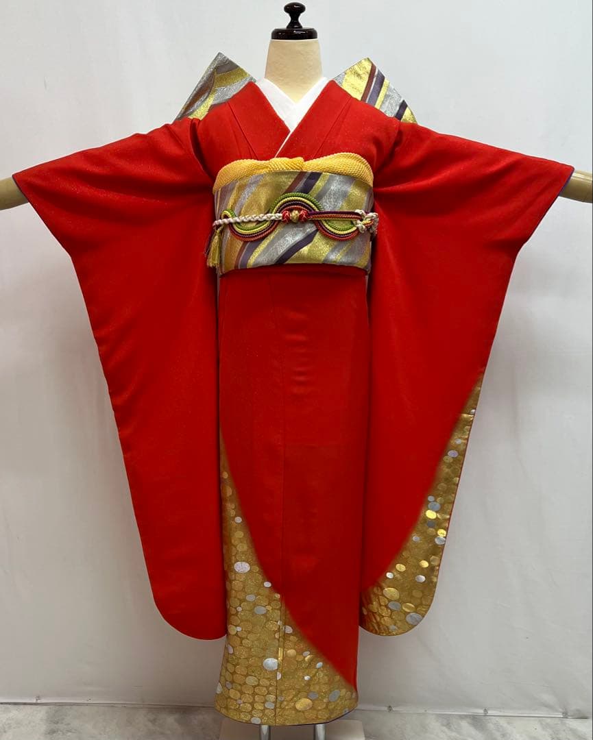 堀省平　振り袖　フルセット　長襦袢　成人式　金彩加工　銀通し　落款入り　657