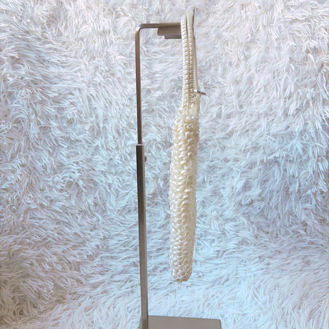 希少✨　アンテプリマ　スクエア　ミディアム　チェーン付き　パールホワイト