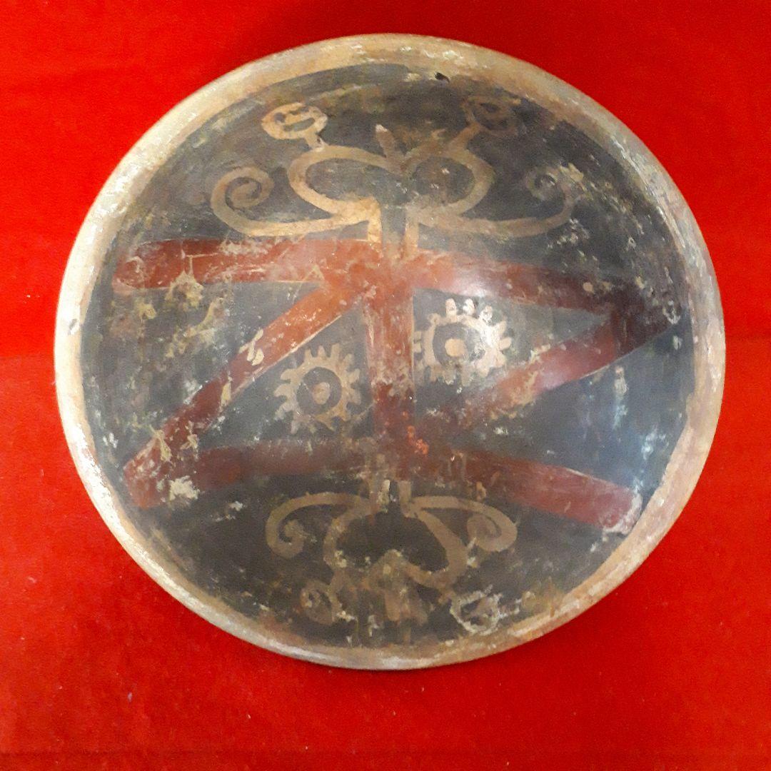 中南米アンティーク彩文深鉢