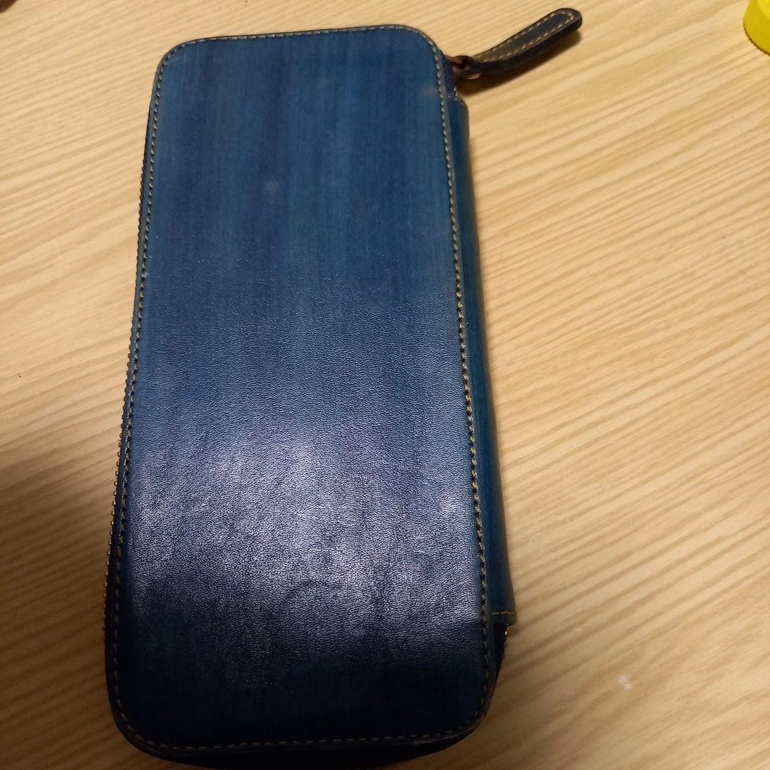 バハギア ラウンドジップペンケース ブルー