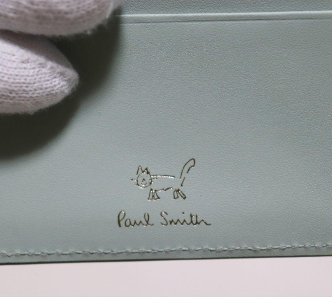 《ポールスミス》新品 ネコちゃん・ハート箔押し レザーがま口3つ折り財布 口金