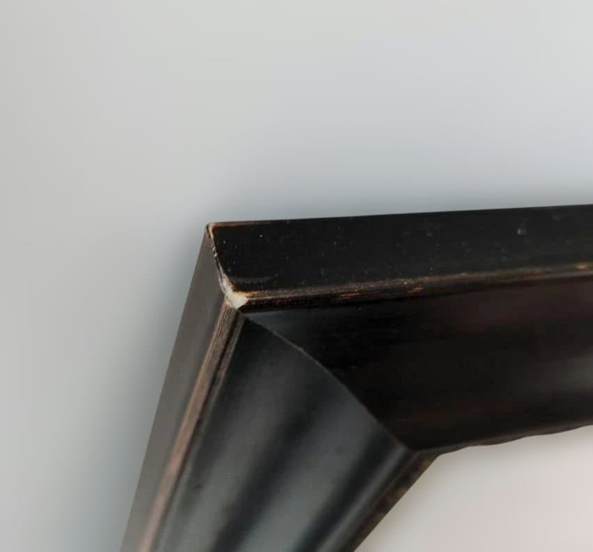 木製額縁 F20号 面金付マット付き ダークブラウン 金色縁取り