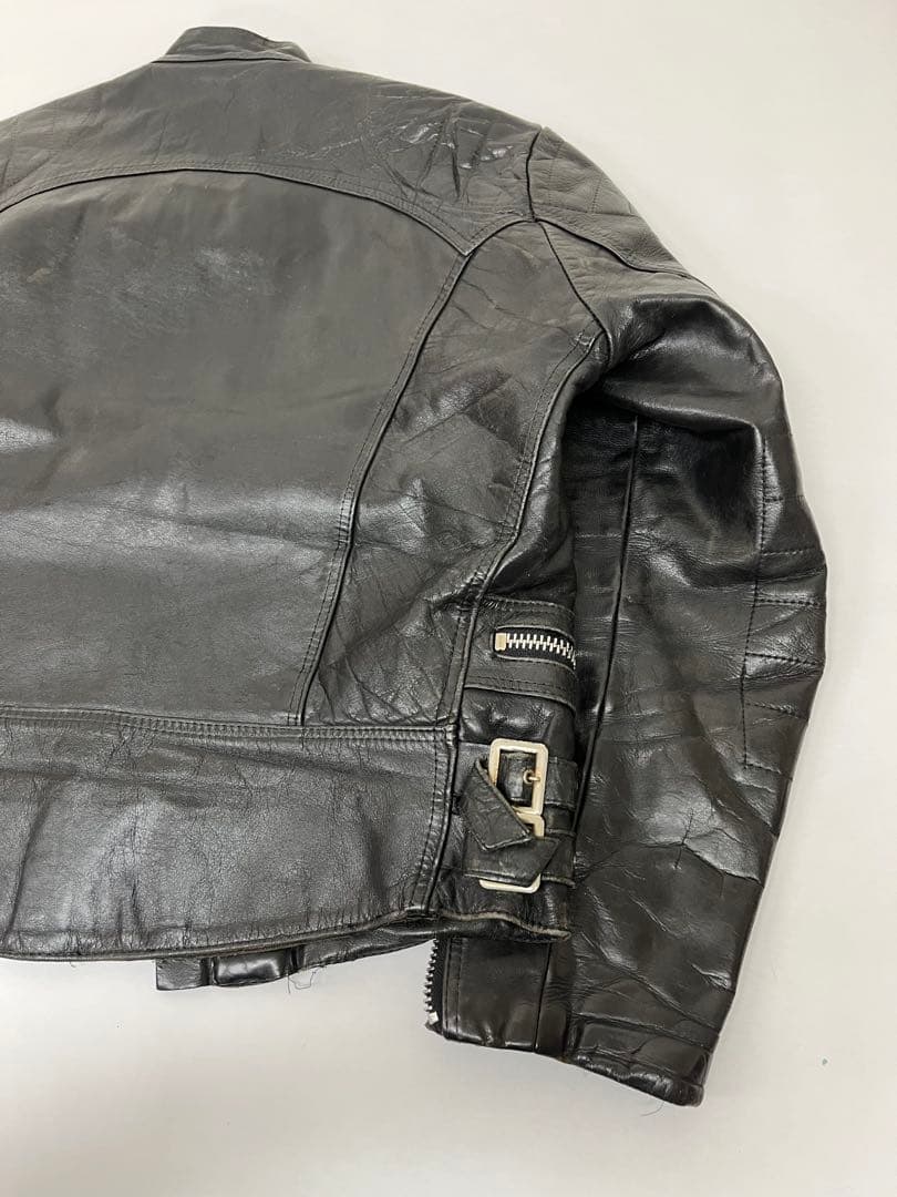 ルイスレザー　レザーライダースジャケット レザー 革ジャン ブラック 古着