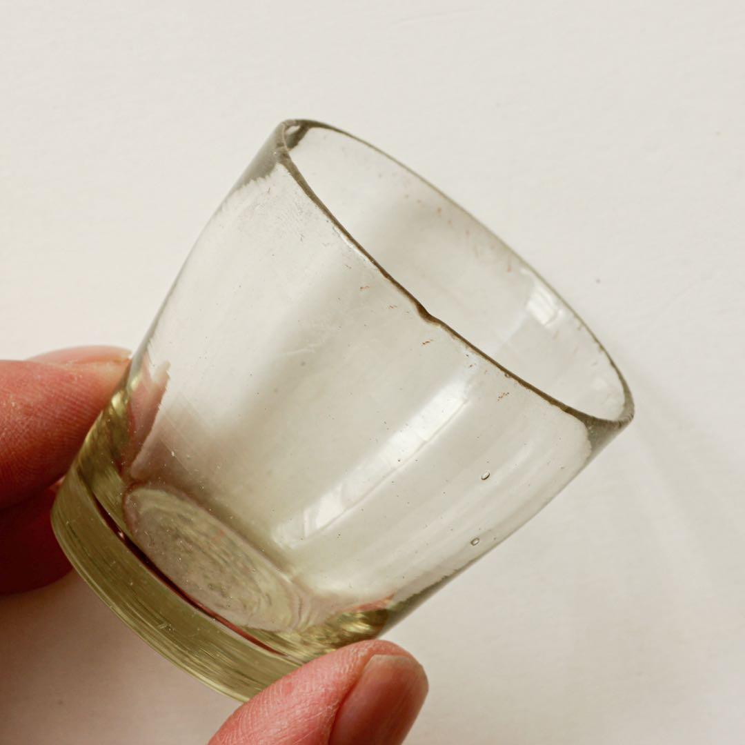 明治　大正　ガラス　面取り　ちょこ　猪口　酒器　酒盃　ゆらゆら