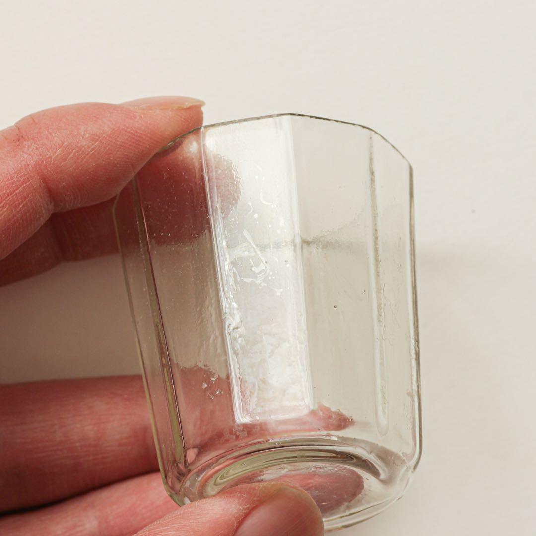 明治　大正　ガラス　面取り　ちょこ　猪口　酒器　酒盃　ゆらゆら