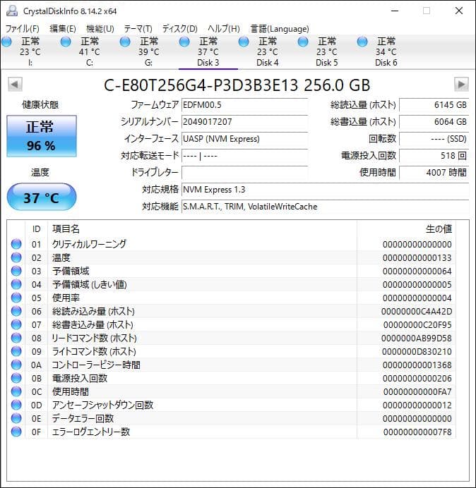 PHISON NVMe 256GB M.2 SSD 4枚セット【1220TO4】