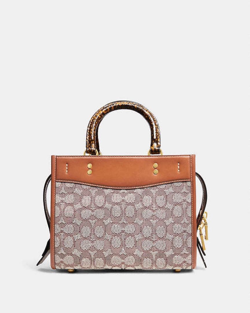 【お値下げ中】COACHローグ25 シグネチャーテキスタイル ハンドバッグ