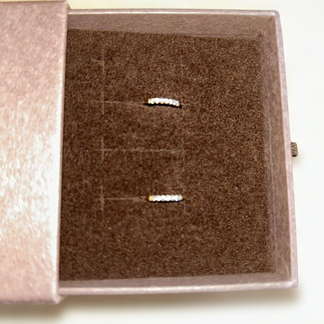 『新品・未使用』ete エテ K18 YG ダイヤモンドフープピアス