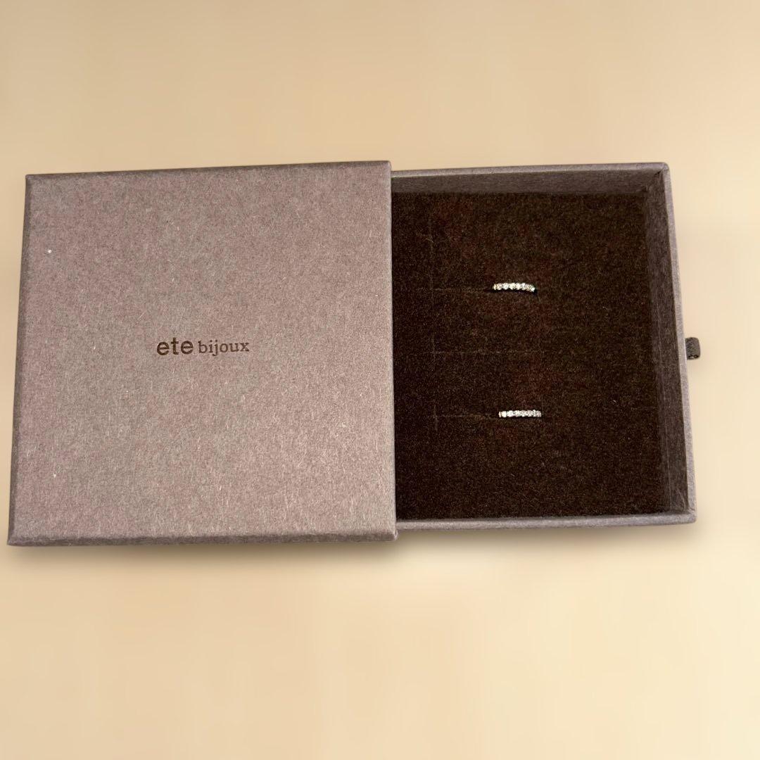 『新品・未使用』ete エテ K18 YG ダイヤモンドフープピアス