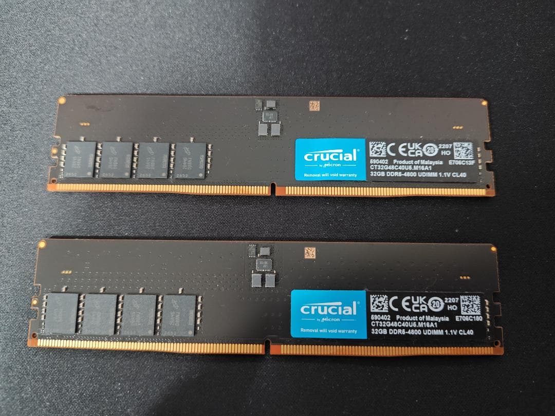 Crucial DDR5-4800 64GB メモリ 2枚セット(32GB×2)