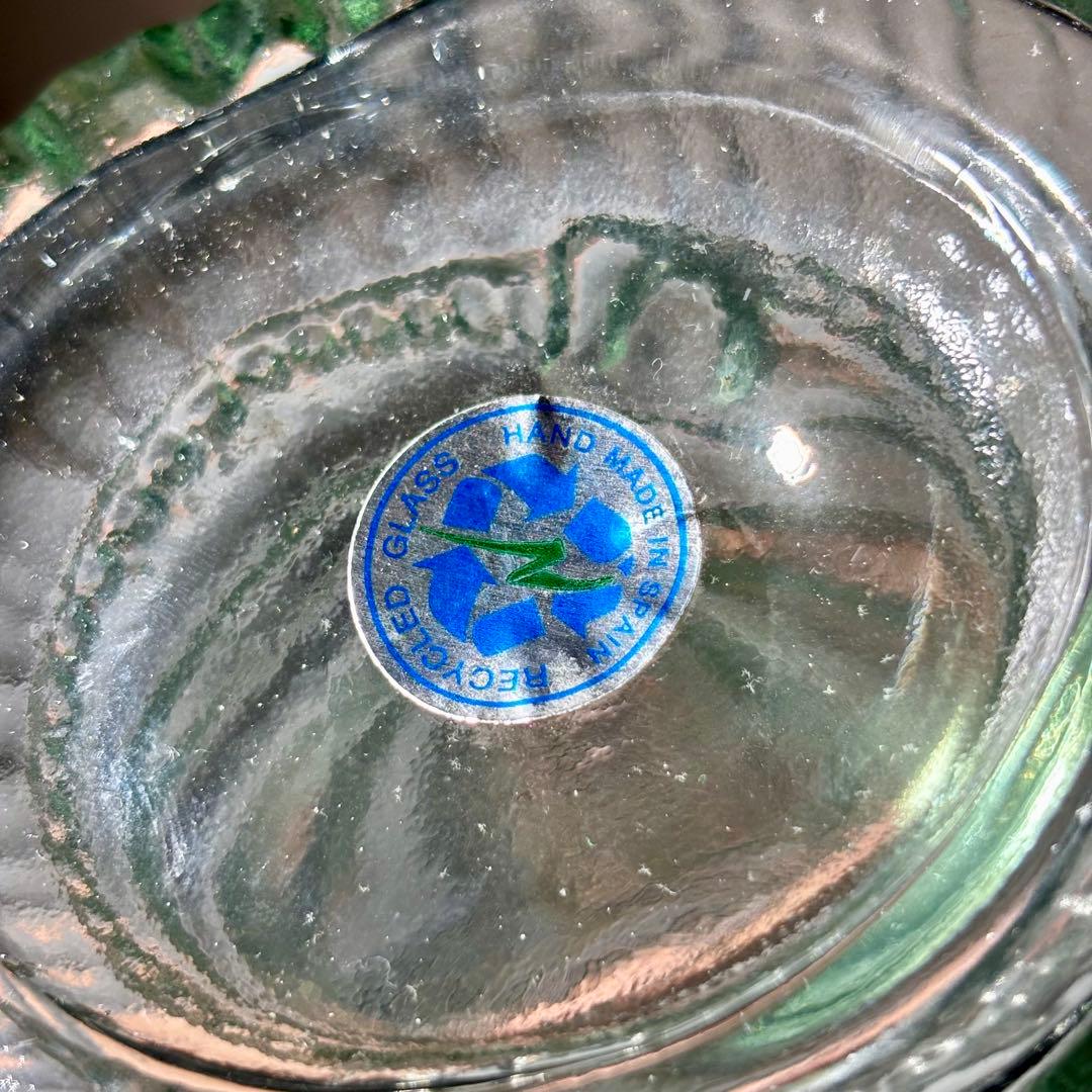 手に包まれたガラス瓶 ミッドセンチュリー ポストモダン ヴィンテージ