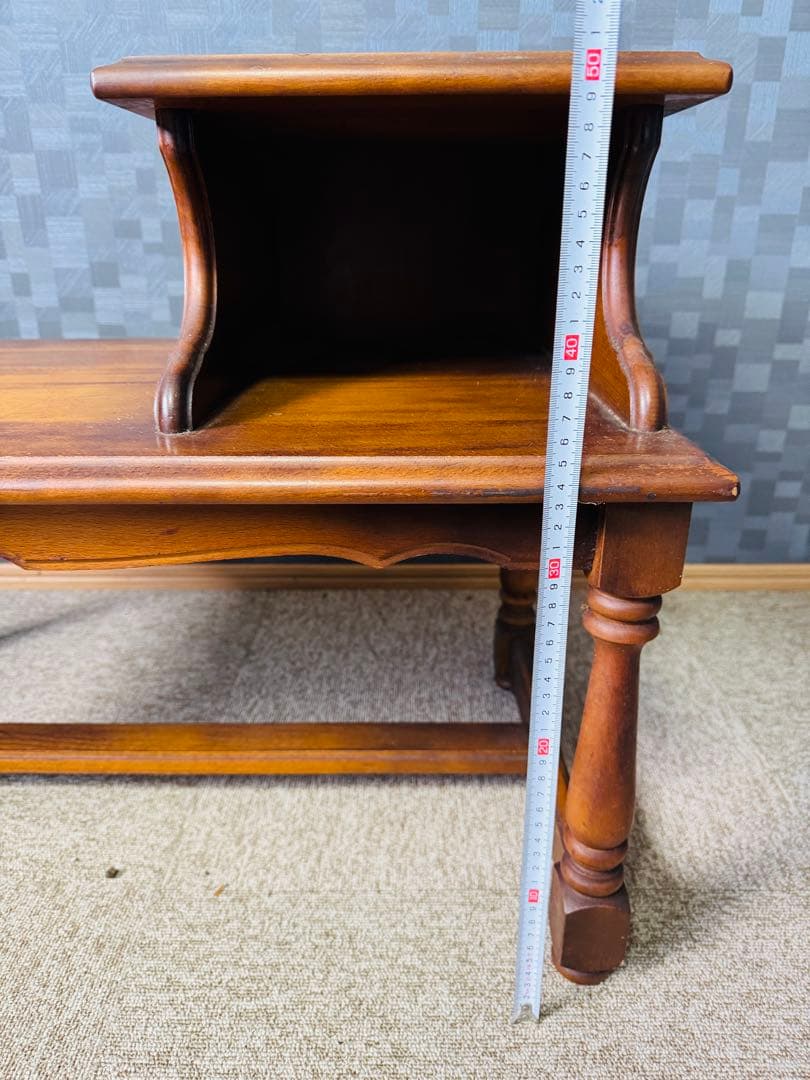 カリモク Karimoku レトロ 家具 テレフォンベンチ チェア 電話台 収納