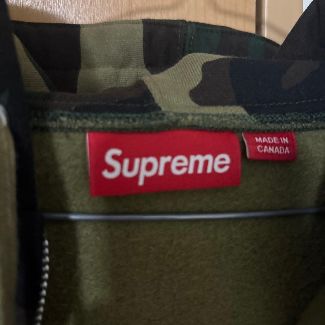 supremeジップパーカー迷彩