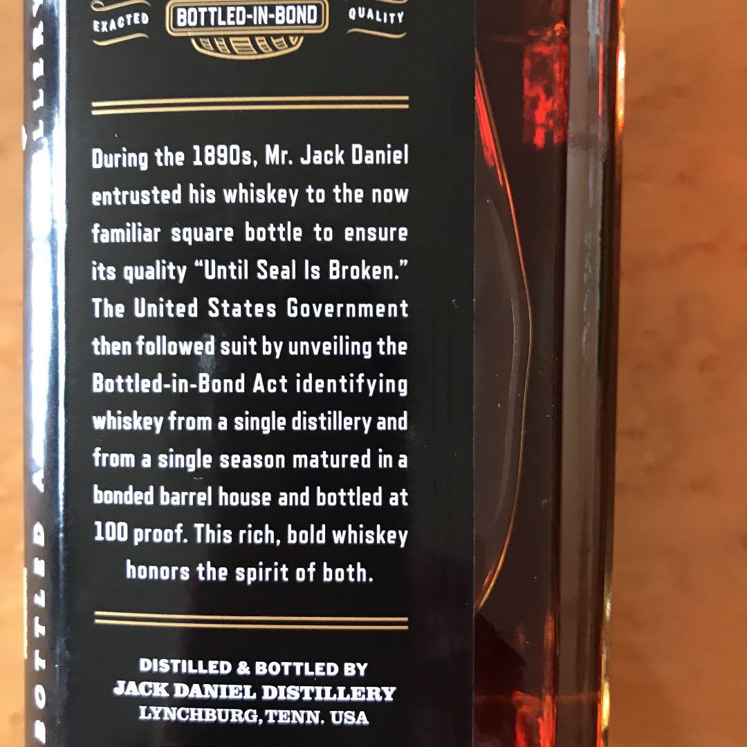 ジャックダニエル bottled in bond