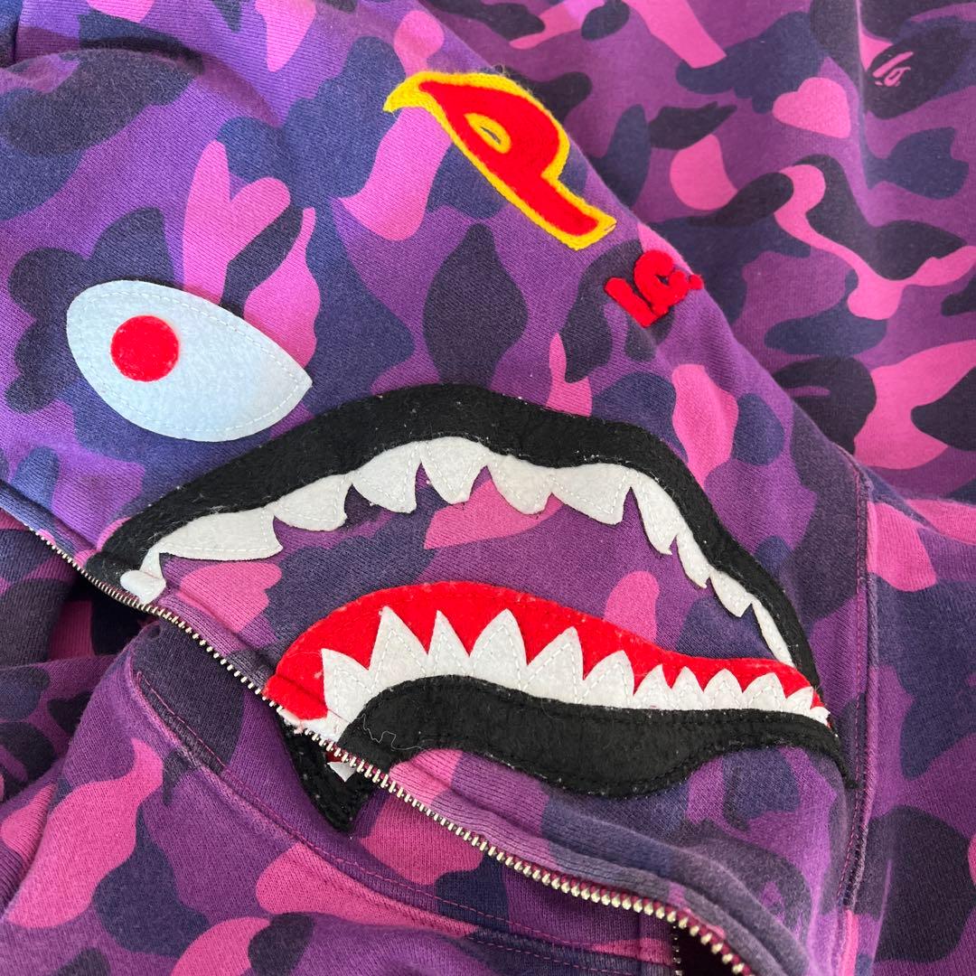 A Bathing Ape パープルカモフラージュパーカー XXL