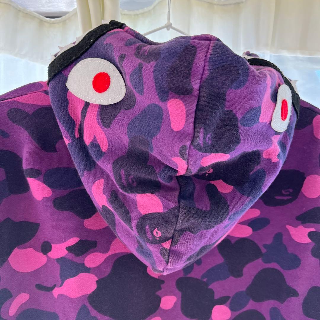 A Bathing Ape パープルカモフラージュパーカー XXL