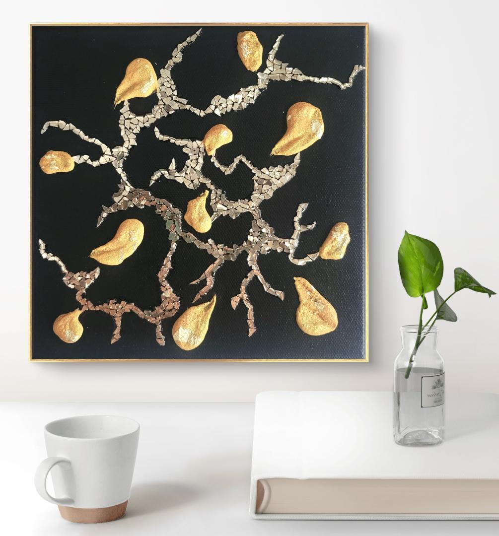 ビッグバンⅡ / テクスチャーアート 18×18㎝ S0 原画1点のみ モダン