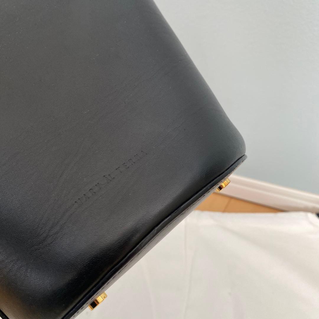 MARY AL TERNA メアリオルターナ　ブラックレザーハンドバッグ