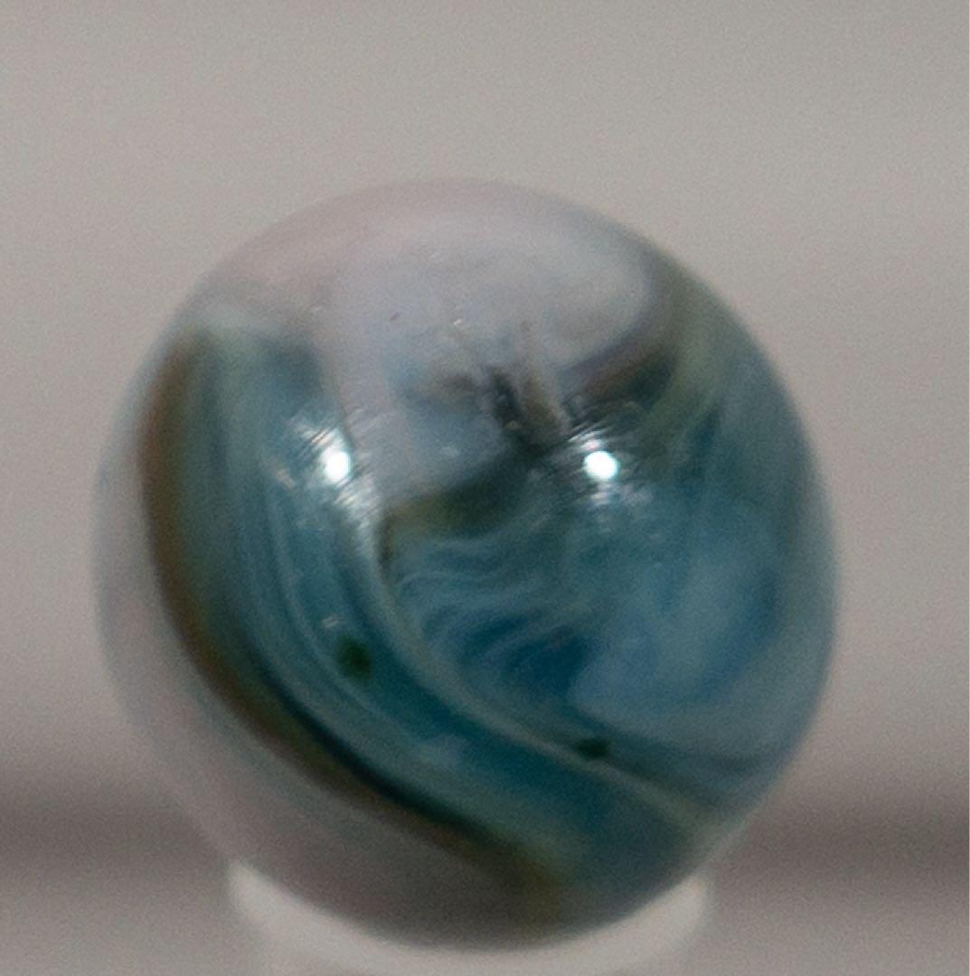 昭和初期 日本製 ウランガラス 工芸ガラスビー玉 スワール 8個｜UV反応