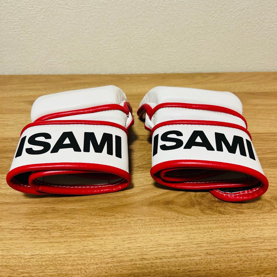 ISAMI IS-770 ウォッシャブルオープンフィンガーグローブ S 白/赤