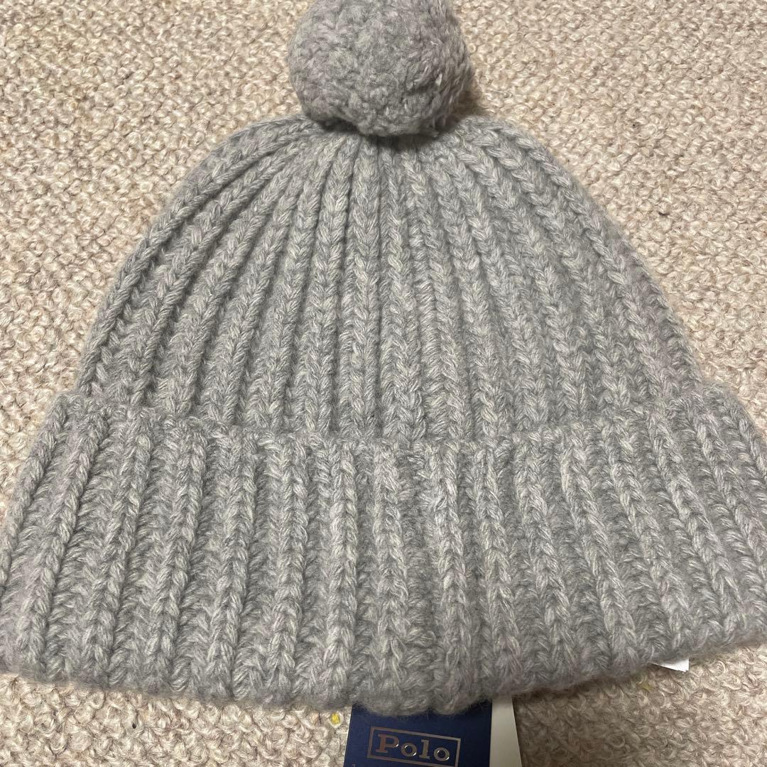 ポロラルフローレン ポロベア　ニット帽 グレー